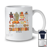 Personalized Custom Name Happy Thanksgiving; Lovely Three Leopard Plaid Bartender Tools T-Shirt