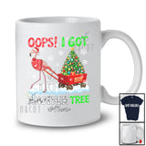 Personalized Custom Name Oops I Got Another Tree; Humorous Christmas Santa Tall Flamingo; Family T-Shirt