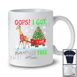 Personalized Custom Name Oops I Got Another Tree; Humorous Christmas Santa Tall Giraffe; Family T-Shirt