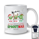 Personalized Custom Name Merry Sproutmas; Lovely Christmas Three Brussel Sprouts Vegan T-Shirt
