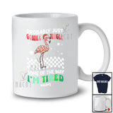Personalized Custom Name Probably Just Gonna Jingle; Sarcastic Christmas Santa Tired Flamingo T-Shirt