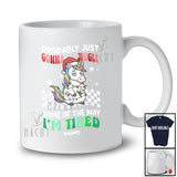 Personalized Custom Name Probably Just Gonna Jingle; Sarcastic Christmas Santa Tired Unicorn T-Shirt