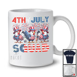 4th Of July Squad, Lovely American Flag Fireworks Three Chickens Farmer Animal, Patriotic Group T-Shirt