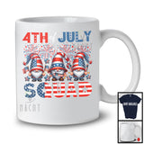 4th Of July Squad, Lovely American Flag Fireworks Three Gnomes Farmer Animal, Patriotic Group T-Shirt