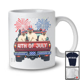 4th Of July, Adorable Independence Day Three Siamese Cat On Truck Fireworks, Patriotic Group T-Shirt