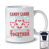 Personalized Custom Name Candy Canes Crew Stick Together; Humorous Christmas Men Family T-Shirt