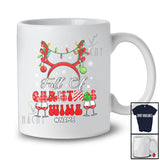 Personalized Custom Name Full Of Christmas Wine; Joyful Drinking X-mas Lights Couple Family T-Shirt