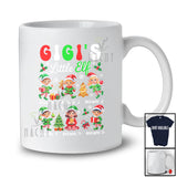 Personalized Custom Name Gigi's Little Elf; Amusing Christmas Snowing Elf Squad; Family T-Shirt