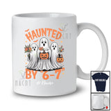 Personalized Custom Name Haunted By 6-7; Humorous Halloween Costume Three Boo Ghost Pumpkins T-Shirt