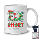 Personalized Custom Name I'm Not An Elf I'm Just Short; Humorous Christmas Lights Snowing; Family T-Shirt