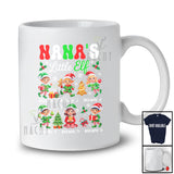 Personalized Custom Name Nana's Little Elf; Amusing Christmas Snowing Elf Squad; Family T-Shirt