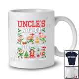 Personalized Custom Name Uncle's Little Elf; Amusing Christmas Snowing Elf Squad; Family T-Shirt