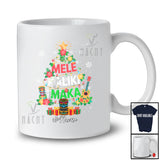 Personalized Custom Name Mele Kalikimaka; Merry Christmas Lights Tree Hawaiian Hawaii; Family T-Shirt