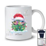 Personalized Custom Name Santa Cabbage Sunglasses; Joyful Christmas Lights Family Group T-Shirt