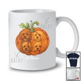 Personalized Custom Name Fall Cockapoo Pumpkin; Happy Thanksgiving Halloween Family T-Shirt