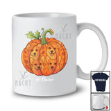Personalized Custom Name Fall Corgi Pumpkin; Happy Thanksgiving Halloween Family T-Shirt