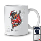 Personalized Custom Name Dachshund Santa Going Out Zipper; Lovely Christmas Pajama Family T-Shirt