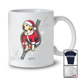 Personalized Custom Name Labrador Retriever Santa Going Out Zipper; Lovely Christmas Family T-Shirt