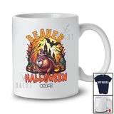 Personalized Custom Name Beaver Halloween; Scary Moon Costume Witch Beaver Animal T-Shirt