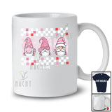 Personalized Custom Name Three Pink Gnome Bubble; Lovely Christmas Gnome Collection; Family T-Shirt