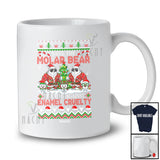 Personalized Custom Name Save The Molar Bear; Joyful Christmas Sweater Santa Polar Bear; Dental Dentist T-Shirt