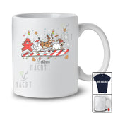 Personalized Custom Name Candy Canes Sleigh Gingerbread Chicken Cow Sheep; Joyful Christmas Farm Farmer T-Shirt