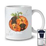 Personalized Custom Name Fall Labrador Retriever Pumpkin; Happy Thanksgiving Halloween T-Shirt