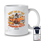 Personalized Custom Name Meet Me At The Pumpkin Patch; Happy Thanksgiving Turkey Pickup Truck T-Shirt