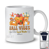 Personalized Custom Name Fall And Social Worker; Happy Thanksgiving Leopard Loudspeaker Pumpkin T-Shirt