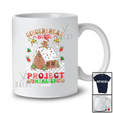 Personalized Custom Name Gingerbread House Project Manager; Merry Christmas Candy Canes Baker T-Shirt