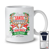 Personalized Custom Name Dear Santa Before I Explain; Lovely Christmas Lights Santa Reindeer Family T-Shirt