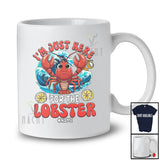 Personalized Custom Name Just Here For The Lobster; Humorous Seafood Boil Party Fishing Food T-Shirt