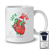 Personalized Custom Name Let's It Flow; Humorous Christmas Santa Heart; Nurse Anatomical Cardiology T-Shirt