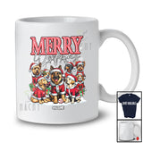 Personalized Custom Name Merry Woofmas; Joyful Christmas Santa Dog Collection Lover; Pajamas Family T-Shirt