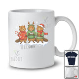 Personalized Custom Name Three Santa Reindeer Beaver; Humorous Christmas Feral Wild Animal T-Shirt