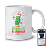 Personalized Custom Name I Found The Pickle Christmas; Humorous X-mas Lights Santa Pickle T-Shirt