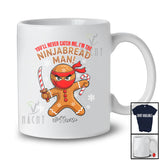 Personalized Custom Name I'm The Ninjabread Man; Joyful Christmas Gingerbread Ninja; Baker T-Shirt