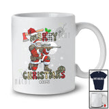 Personalized Custom Name Merry Christmas; Awesome Plaid Leopard Santa Hunting Hunter T-Shirt