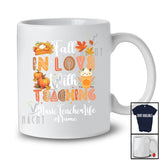 Personalized Custom Name Music Teacher In Love With Teaching; Happy Thanksgiving Fall Pumpkin T-Shirt