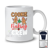 Personalized Custom Name Cookie Baking Crew; Cheerful Christmas Couple Gingerbread Baker T-Shirt