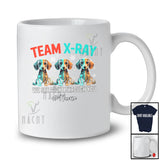 Personalized Custom Name Team X-Ray; Joyful Christmas Three Skeleton Dachshund Owner Lover T-Shirt