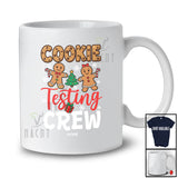 Personalized Custom Name Cookie Testing Crew; Cheerful Christmas Couple Gingerbread Baker T-Shirt