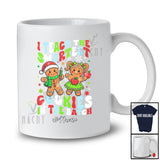 Personalized Custom Name I Teach Smartest Cookies; Lovely Christmas Gingerbread Groovy; Teacher T-Shirt