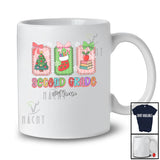 Personalized Custom Name Second Grade; Lovely Christmas Tree Sock Books; Teacher Appreciation T-Shirt