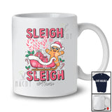 Personalized Custom Name Sleigh Girl; Humorous Christmas Pink Gingerbread Sleigh Santa Baker T-Shirt