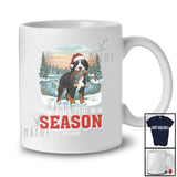 Personalized Custom Name This The Season; Joyful Christmas Santa Bernedoodles Hunting Hunter T-Shirt