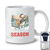 Personalized Custom Name This The Season; Joyful Christmas Santa Bulldog Hunting Hunter T-Shirt