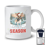 Personalized Custom Name This The Season; Joyful Christmas Santa Chihuahua Hunting Hunter T-Shirt