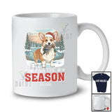Personalized Custom Name This The Season; Joyful Christmas Santa Corgi Hunting Hunter T-Shirt