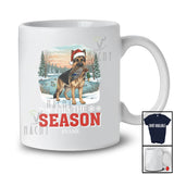 Personalized Custom Name This The Season; Joyful Christmas Santa German Shepherd Hunting T-Shirt